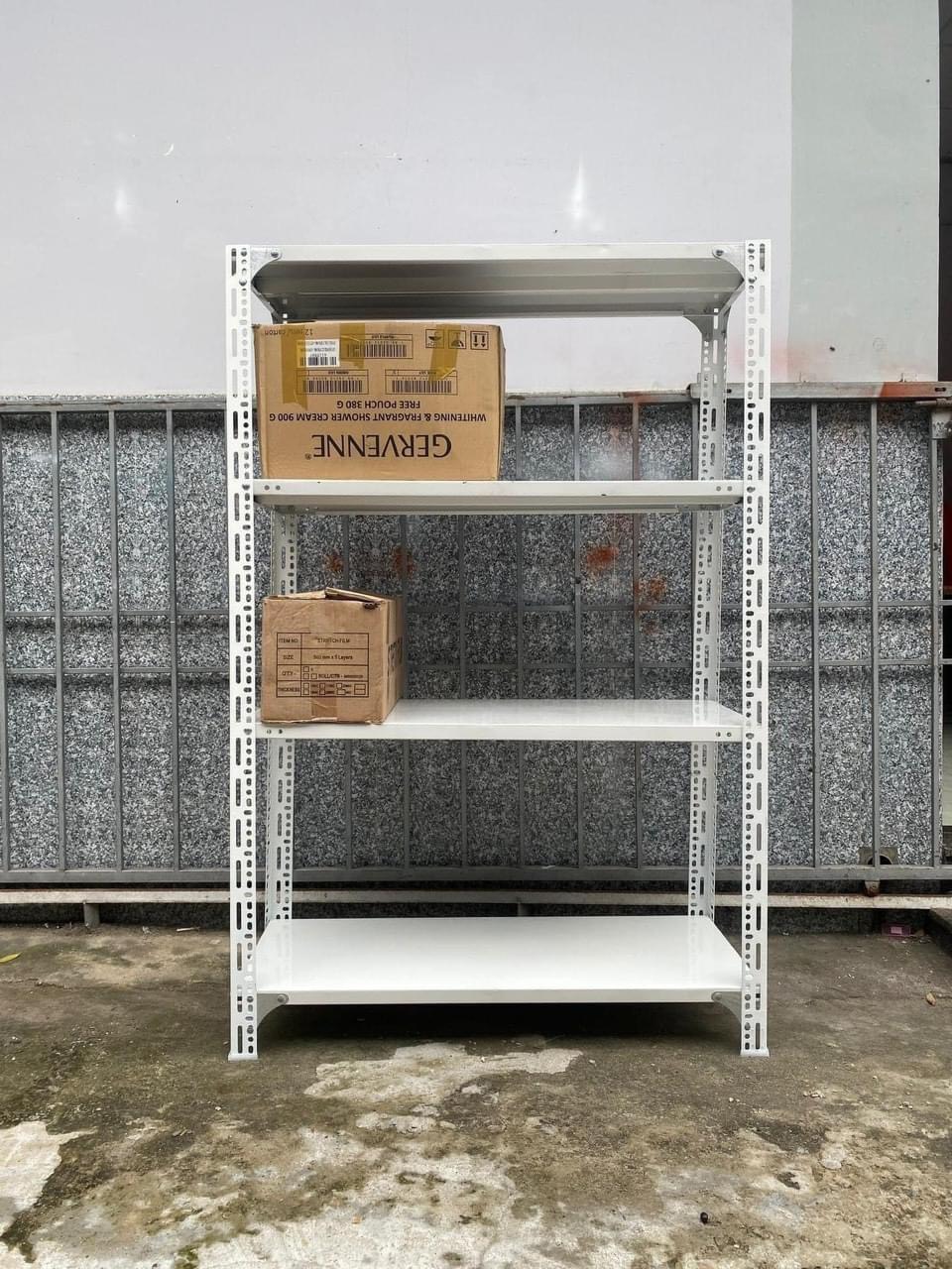 Kệ Sắt V Lỗ 4 Tầng C150 x D100 4